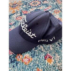 TITLEIST Footjoy Pro-V1 Blue Fitted Golf Hat Size M/L‎